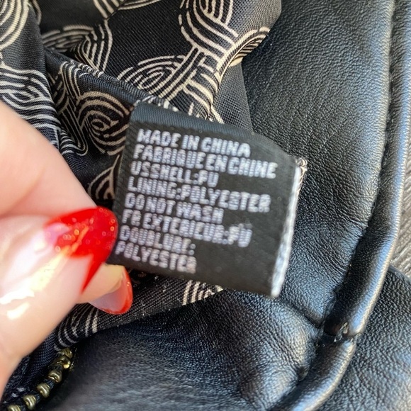 MIZTIQUE Black Vegan Leather Large Tote Handbag Pockets Lined - Picture 11 of 15